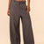 Dark Grey Pinstripe Wide-Leg Pants