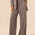 Grey Pinstripe Wide-Leg Pants