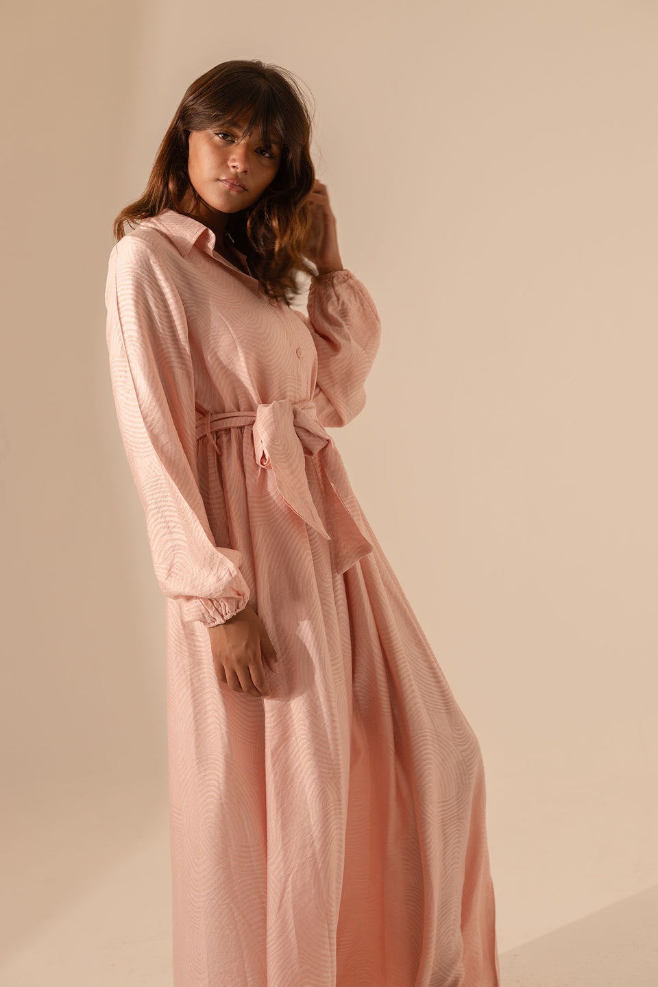 Rose Collared Maxi Dress