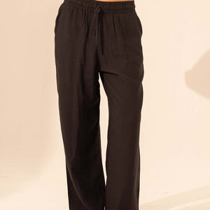 Black Summer Linen Pants