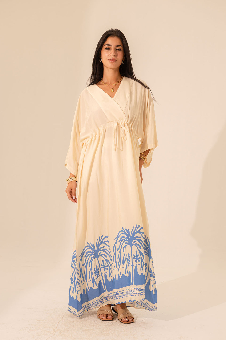 Blue Wrap Summer Dress