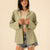 Olive Linen Wide Sleeves Shirt