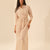 Beige Patterned Wrap Dress
