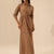 Brown Patterned Wrap Dress