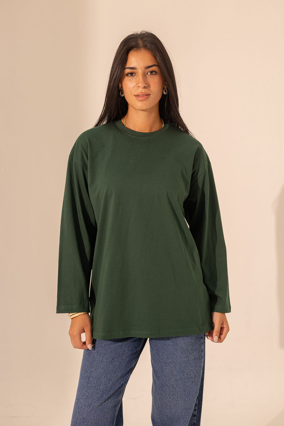 Green Long Sleevless T-Shirt