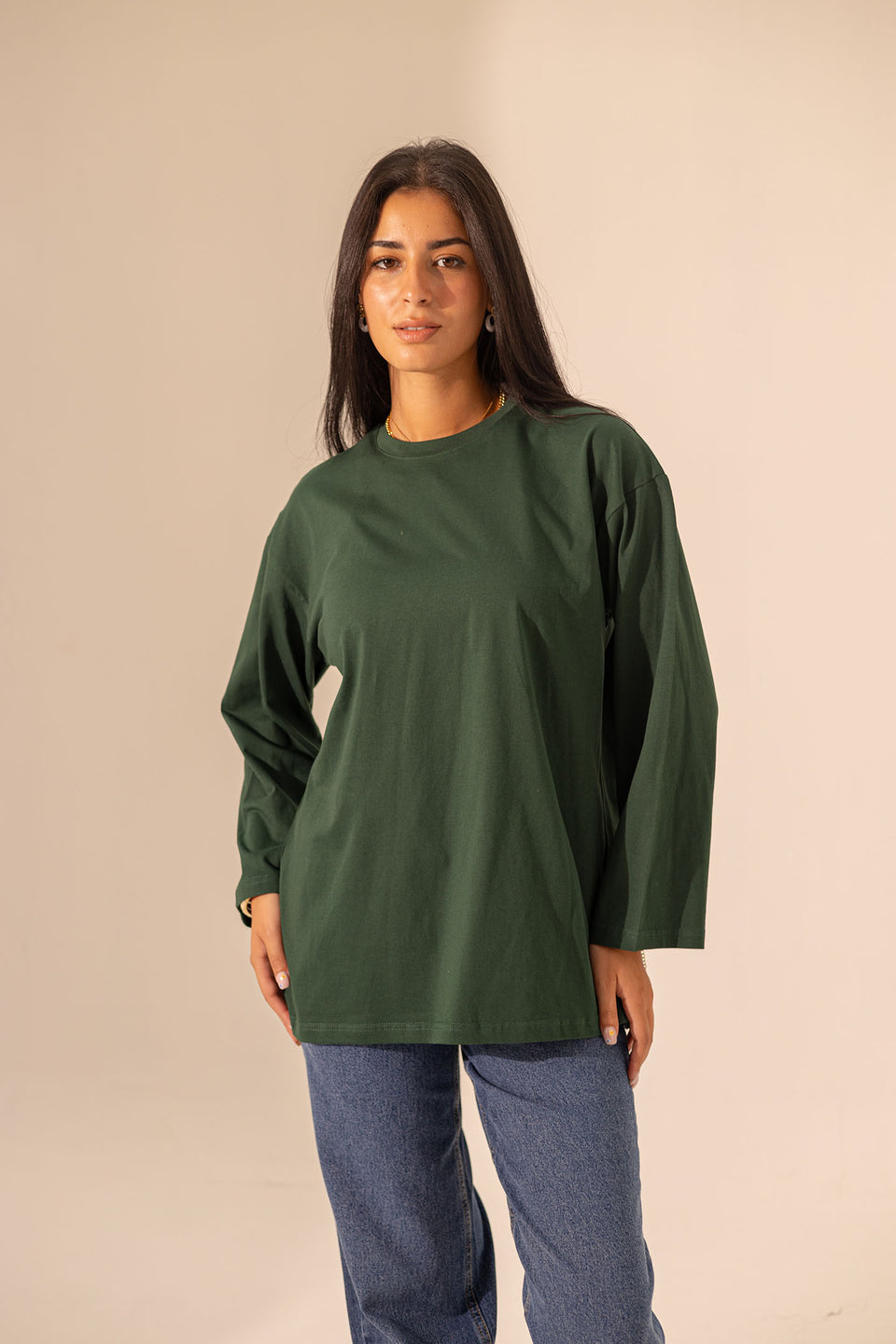 Green Long Sleevless T-Shirt