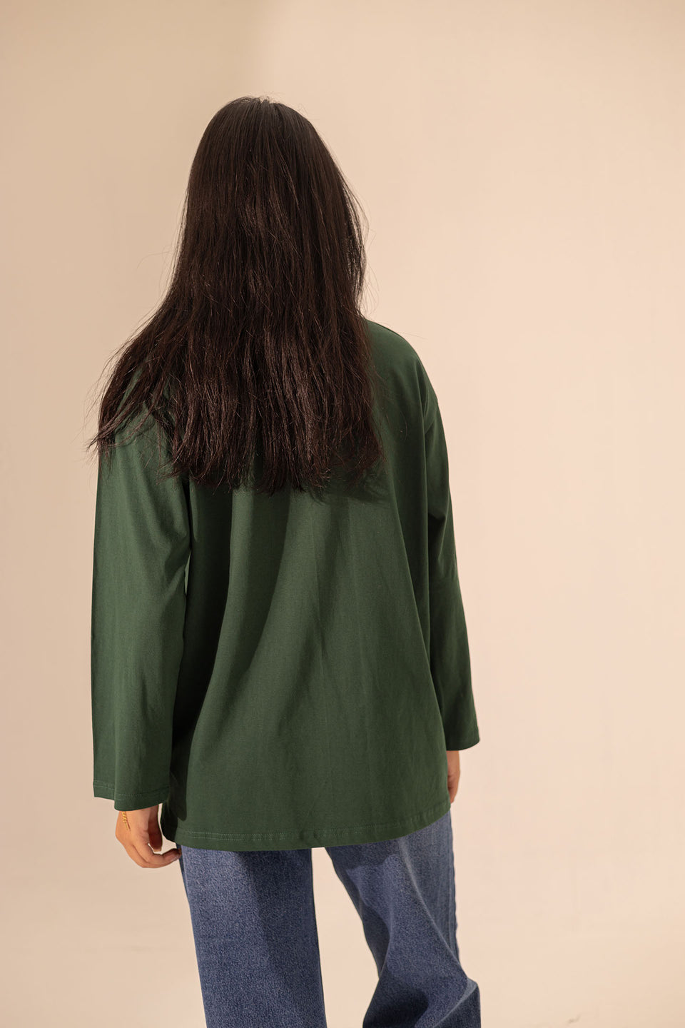 Green Long Sleevless T-Shirt