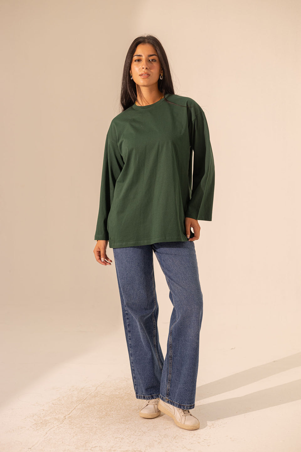 Green Long Sleevless T-Shirt