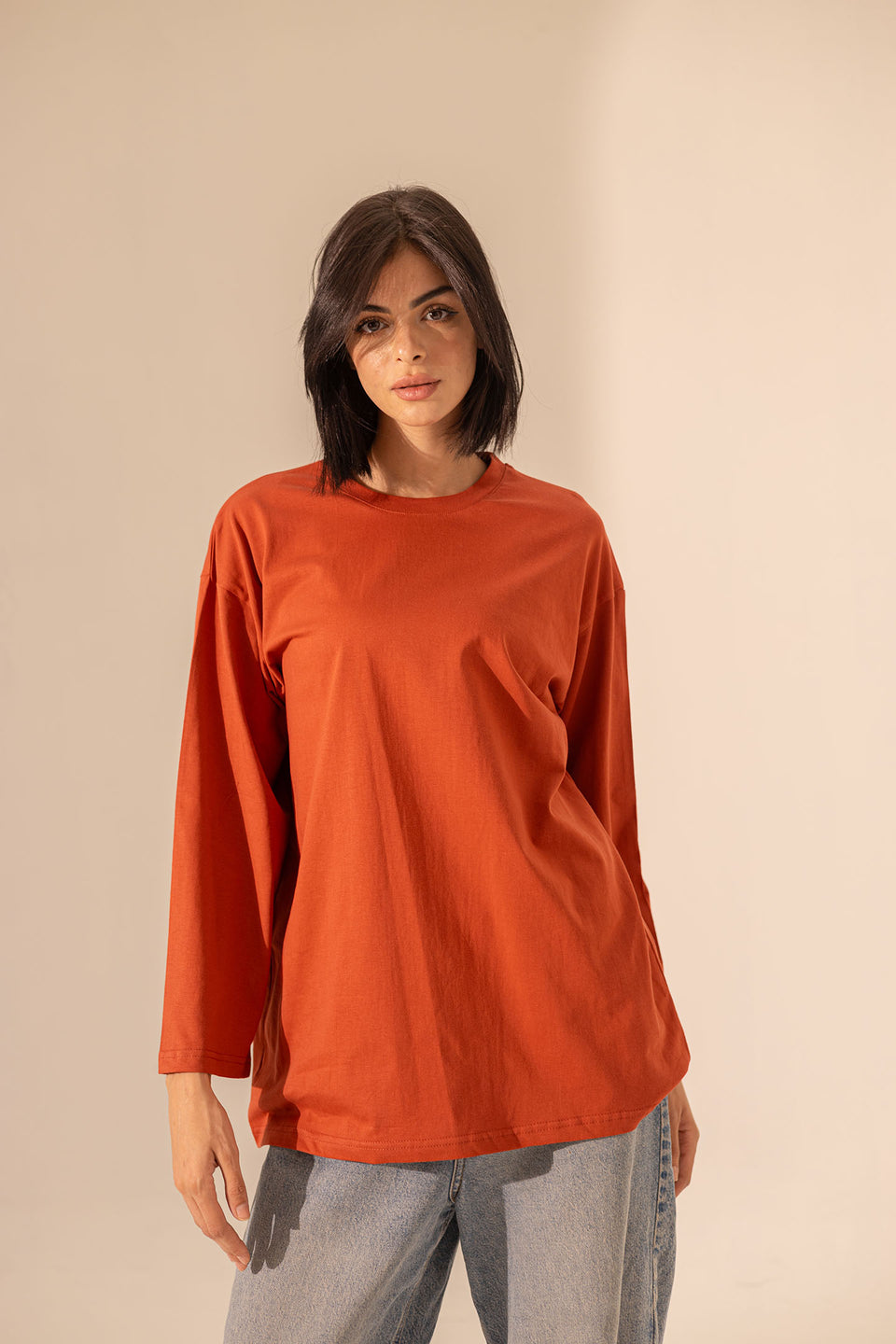 Orange Long Sleevless T-Shirt
