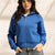 Blue Milton Thumb Hole Hoodie