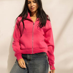 Hot Pink Milton Thumb Hole Hoodie