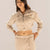 Beige Cozy Ribbed Zip Hoodie