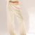 Off White Ribbed High-Waist Lounge Pants