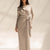 Grey Elegant Wool Wrap Dress