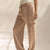 Coffe Soft Modal Wide Leg Cargo Pants