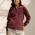 Burgundy Melton Zipped Hoodie