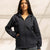 Navy Melton Zipped Hoodie