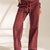Burgundy Comfy Milton Wide-Leg Pants