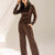 Brown Modal Hoodie Contoured Seamst Set