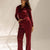 Burgundy Modal Hoodie Contoured Seamst Set