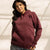Burgundy Melton Oversized Hoodie