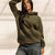 Olive Melton Oversized Hoodie