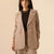 Coffe Striped Formal Blazer