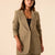 Olive Striped Formal Blazer