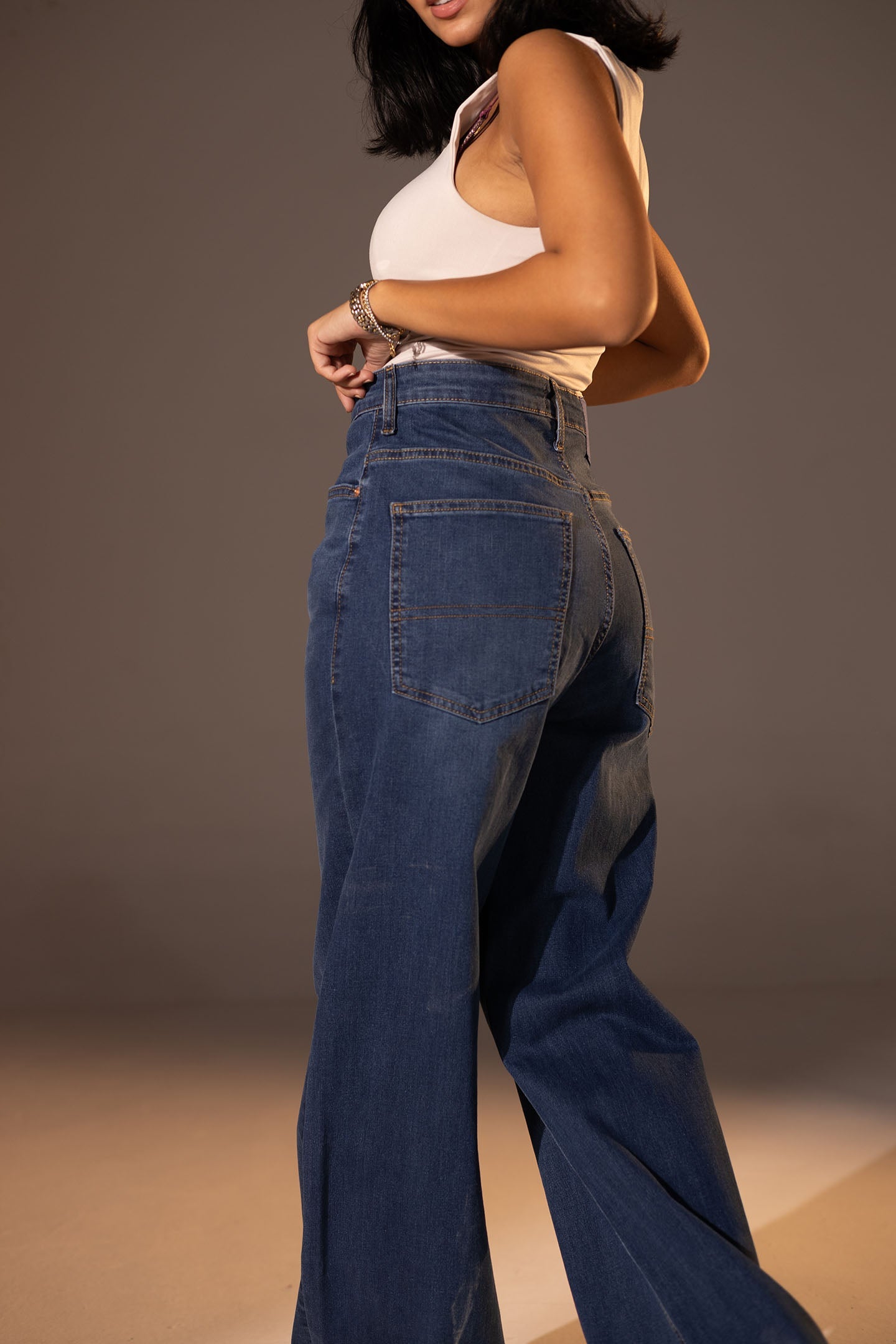 Dark Jeans Wide Leg Jeans