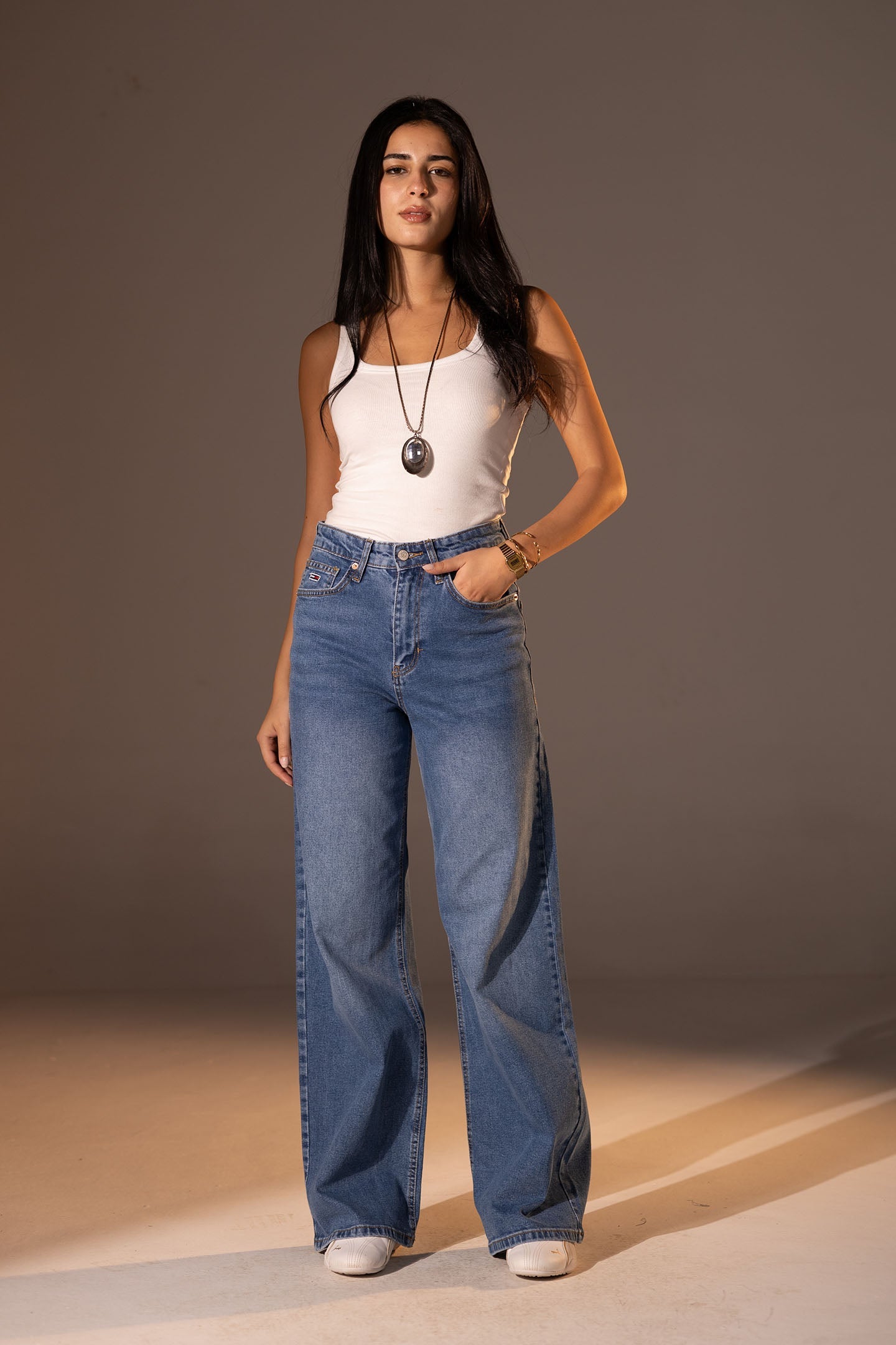 Light Jeans Wide Leg Jeans