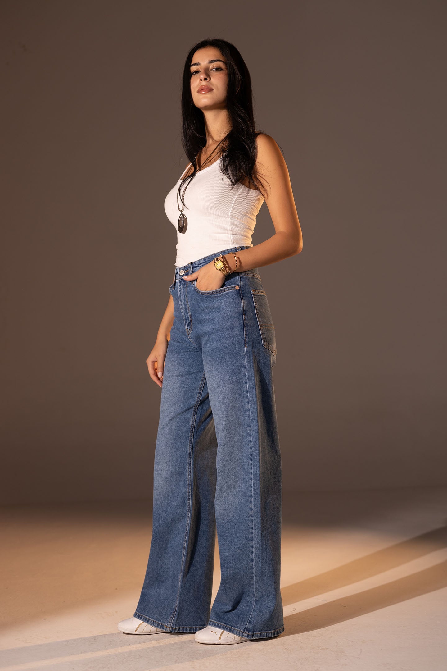 Light Jeans Wide Leg Jeans