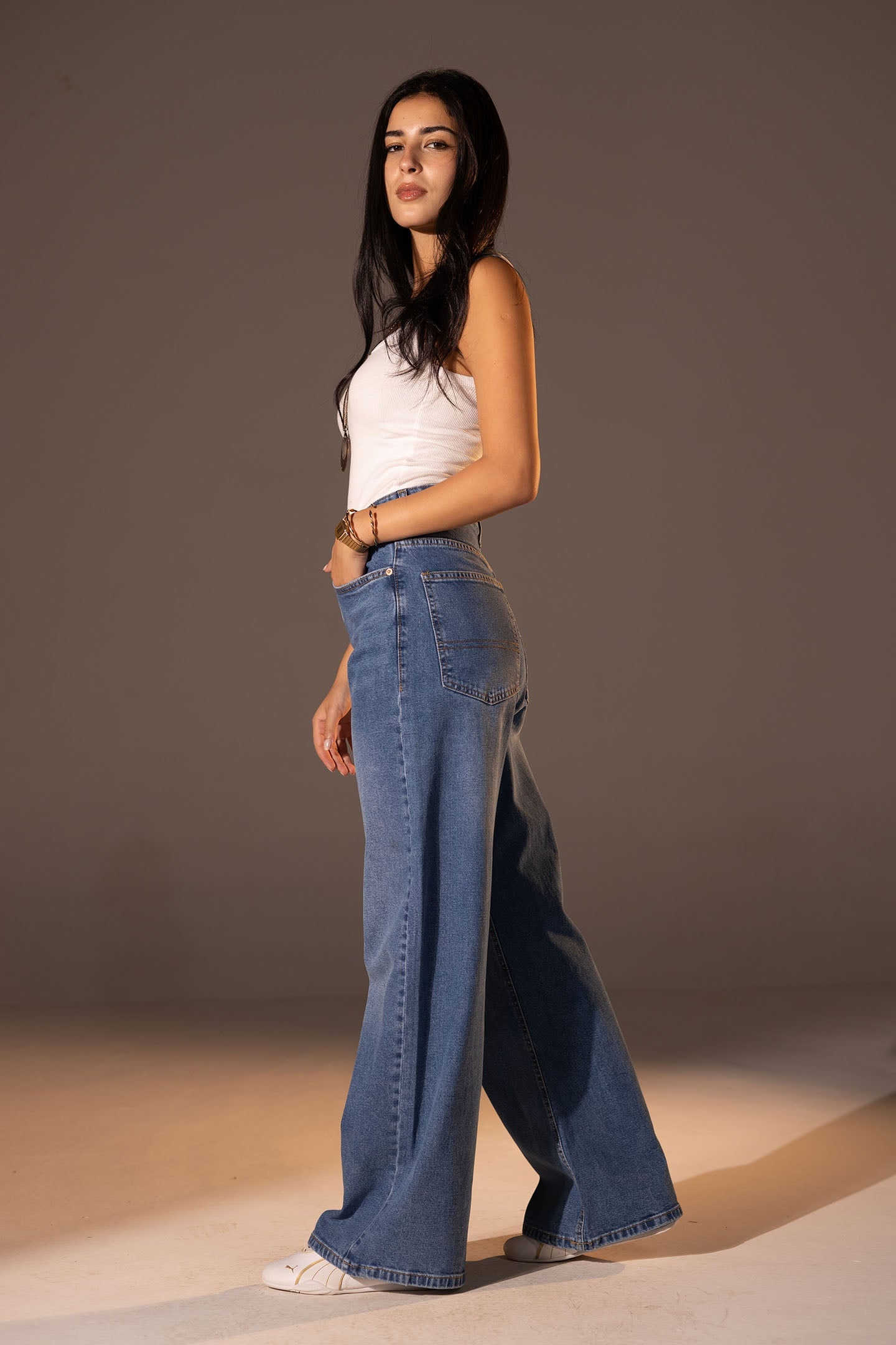Light Jeans Wide Leg Jeans