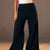 Navy Melton Side Lace-Up Pants