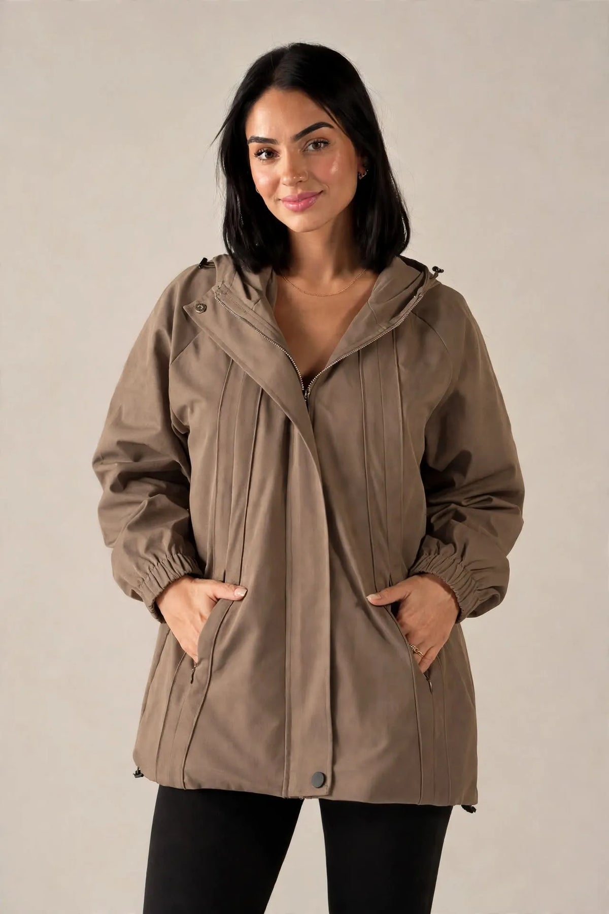 Coffee Windbreaker Jacket