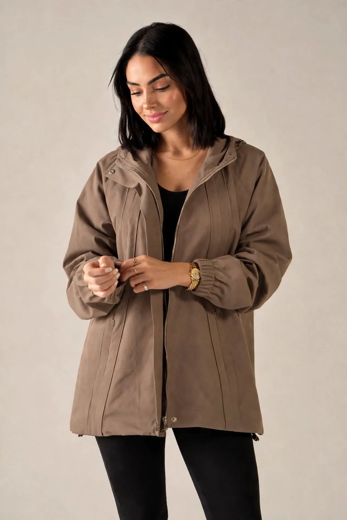 Coffee Windbreaker Jacket
