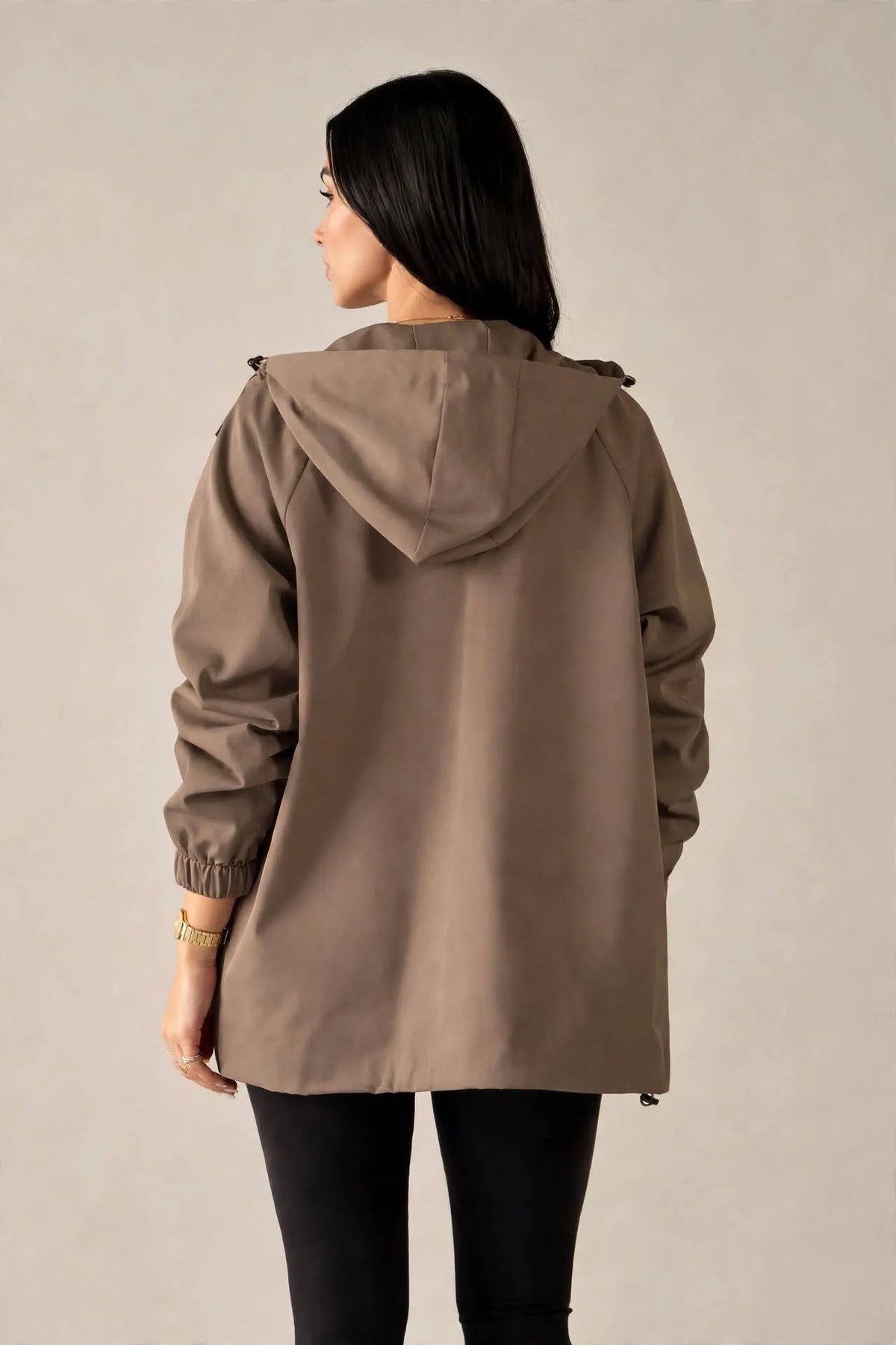 Coffee Windbreaker Jacket