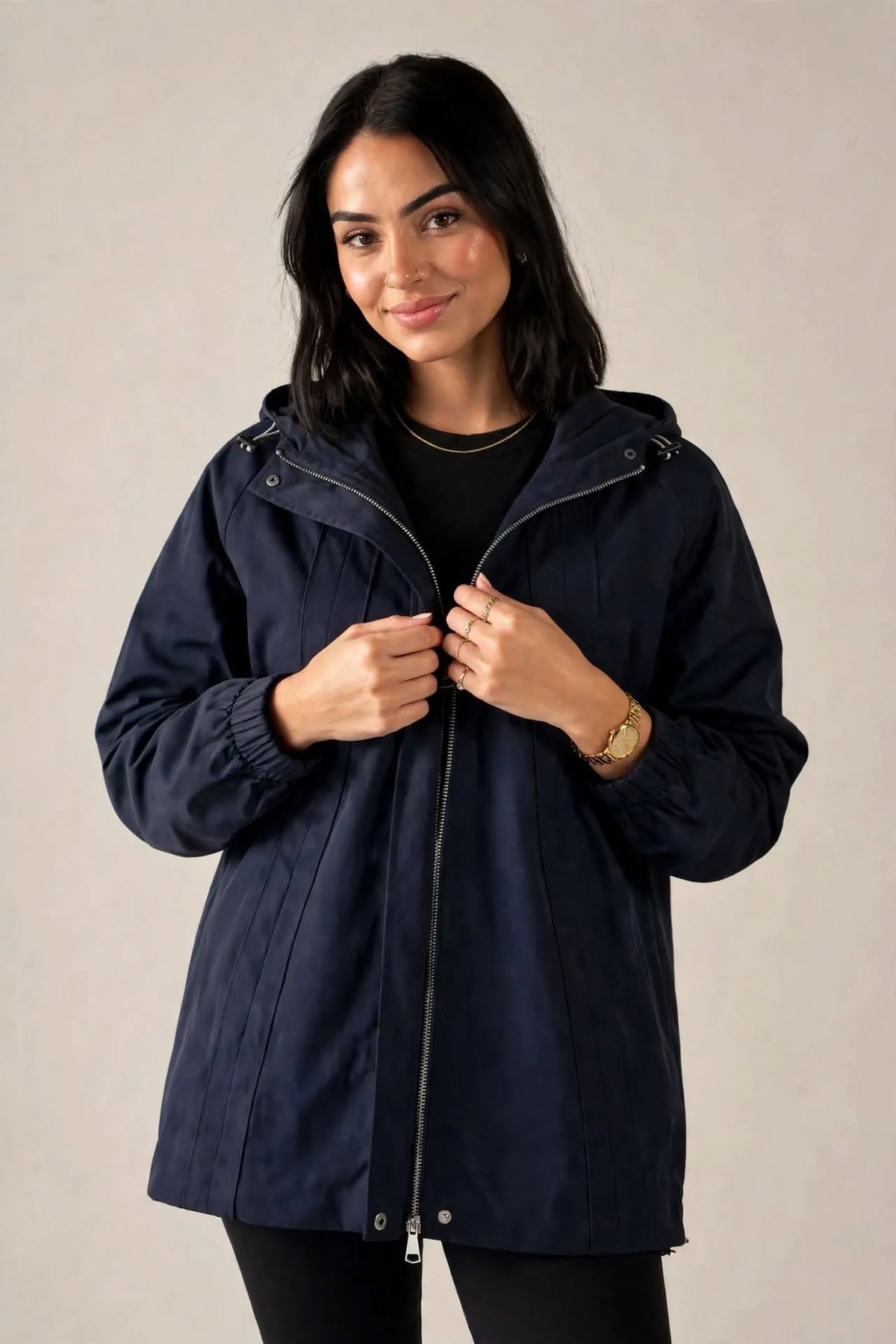 Navy Windbreaker Jacket