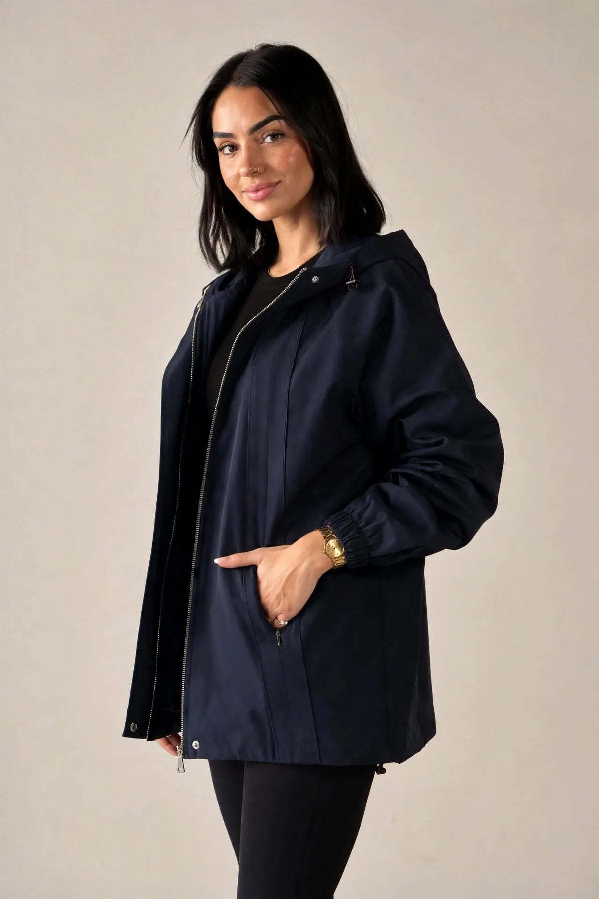 Navy Windbreaker Jacket
