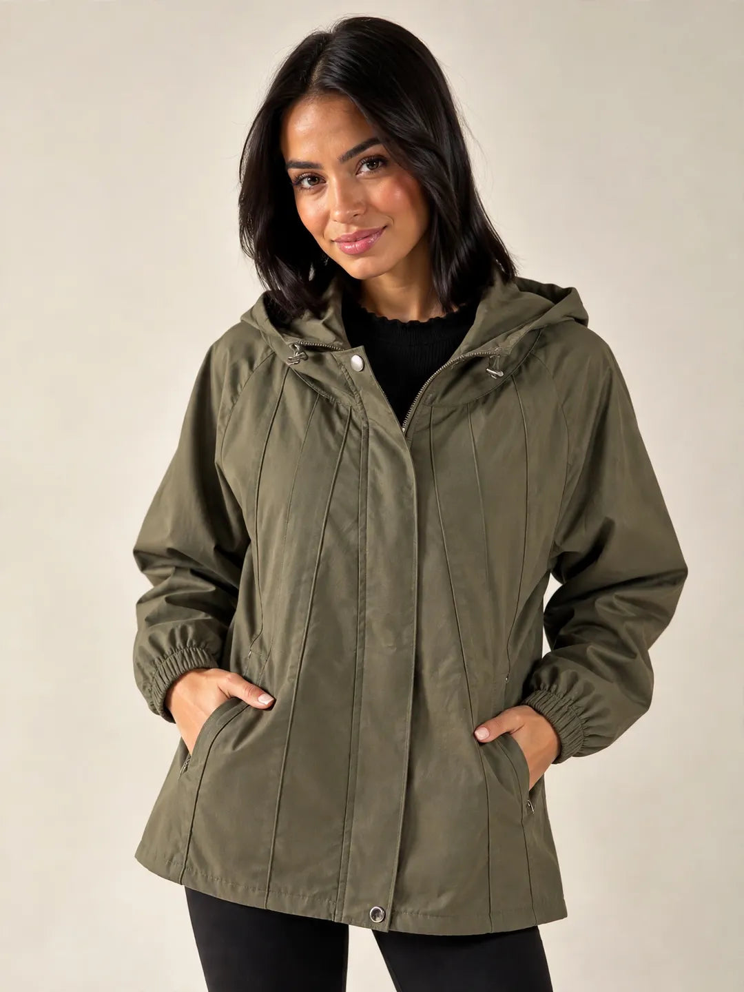 Olive Windbreaker Jacket
