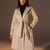 Beige Belted Wool Coat