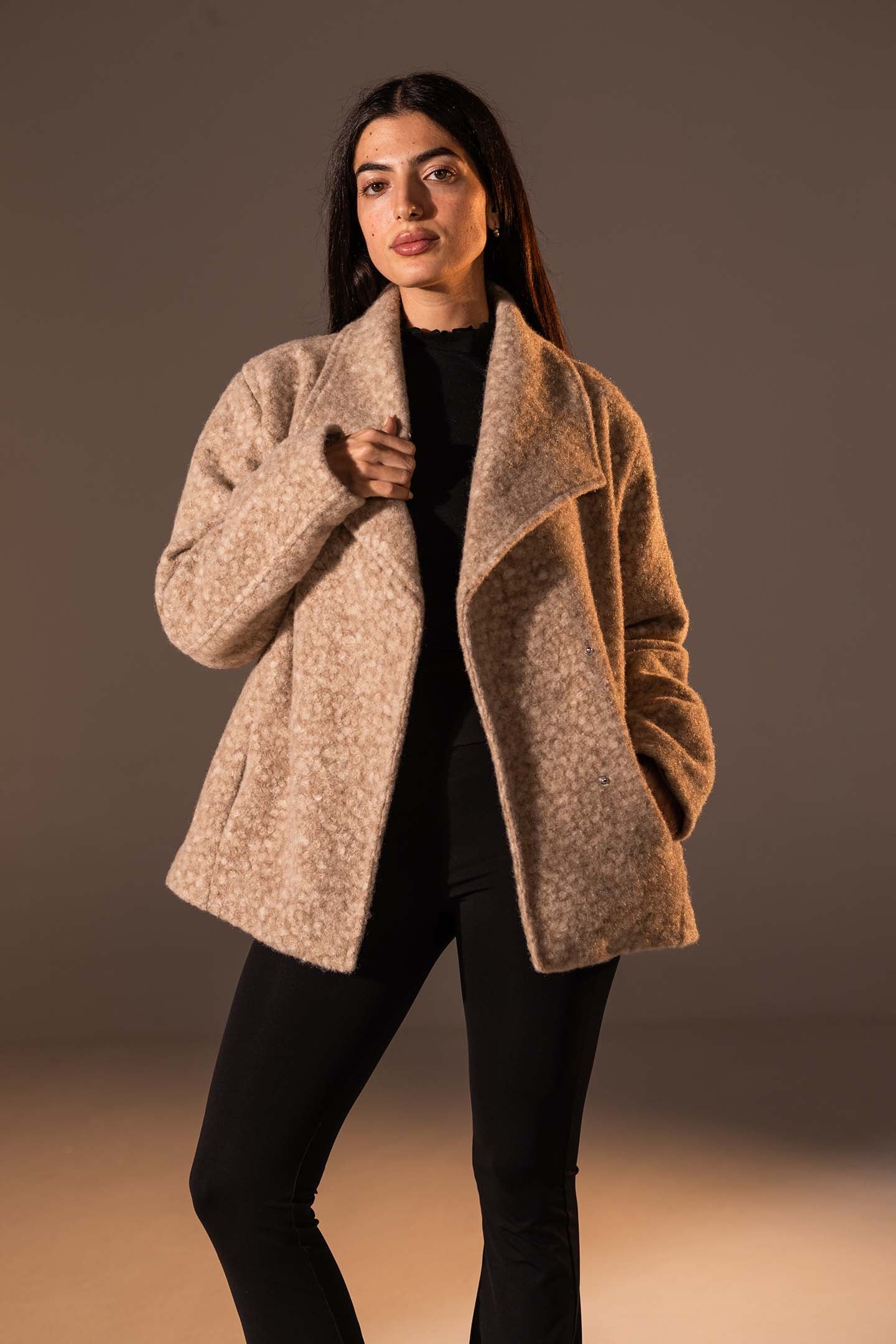 Coffe Teddy Wool Coat