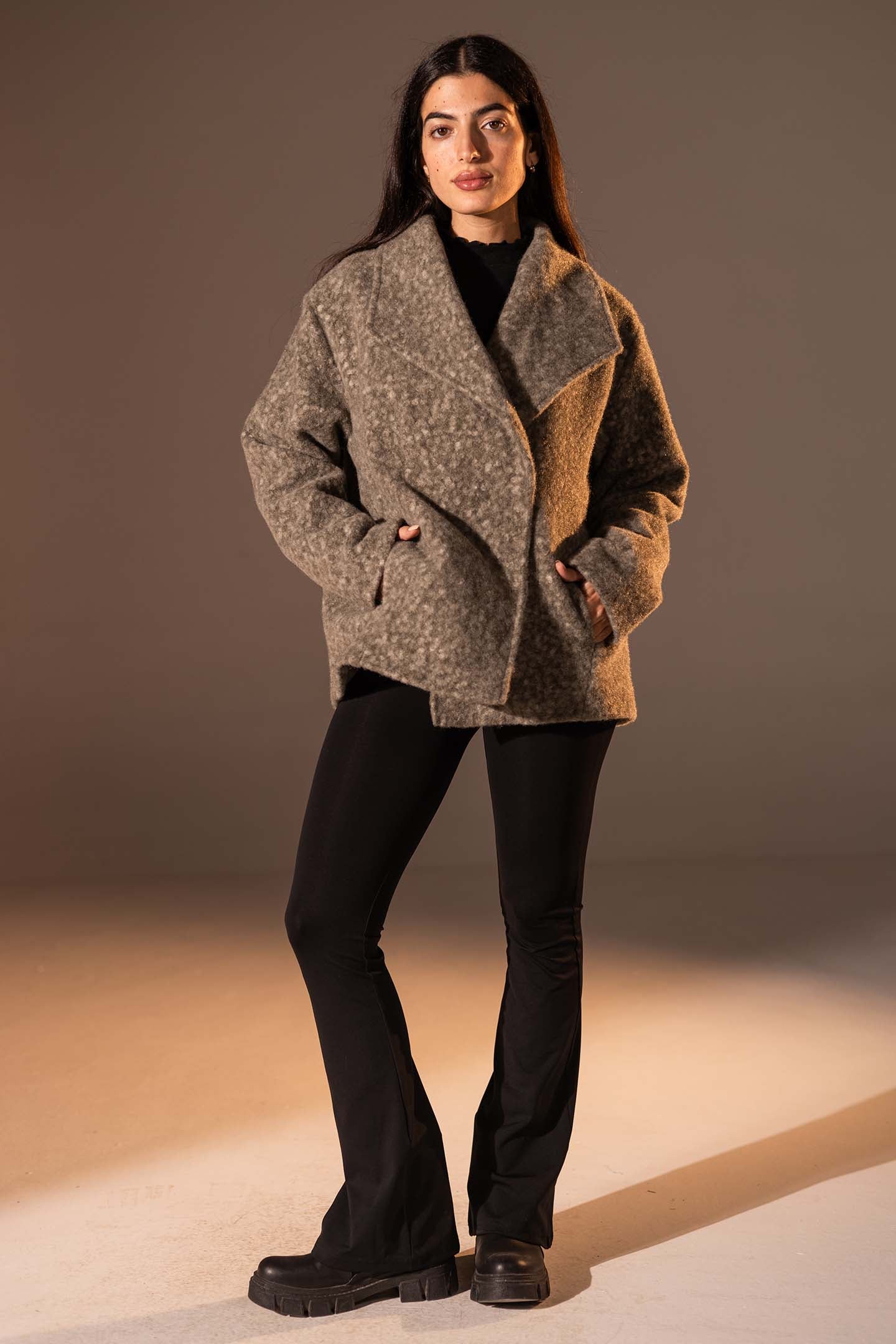 Grey Teddy Wool Coat