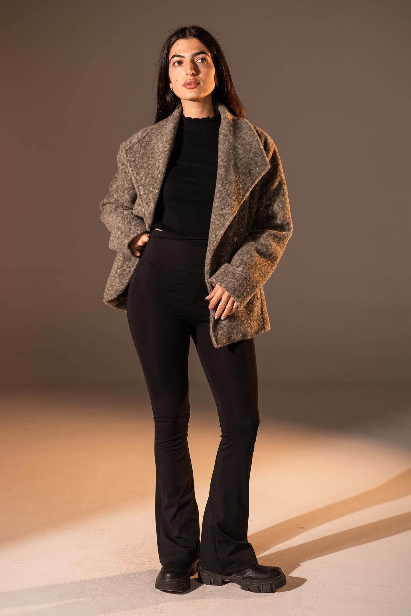 Grey Teddy Wool Coat