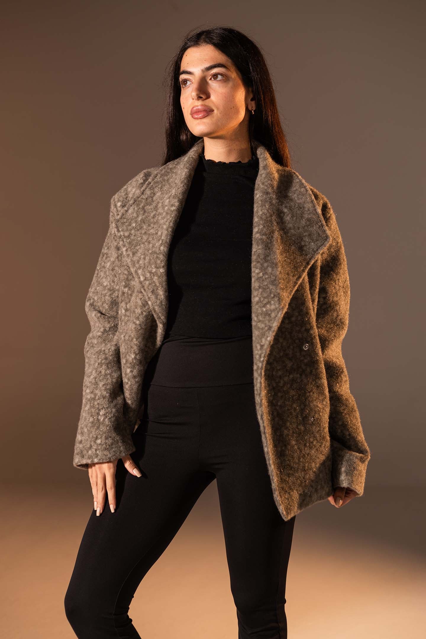 Grey Teddy Wool Coat