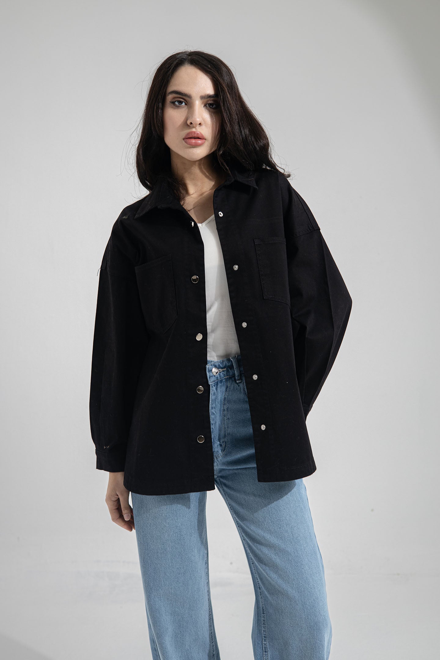 Black Denim Light Jacket