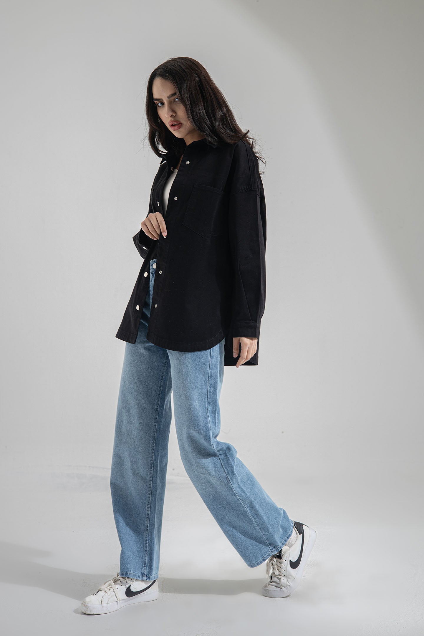 Black Denim Light Jacket