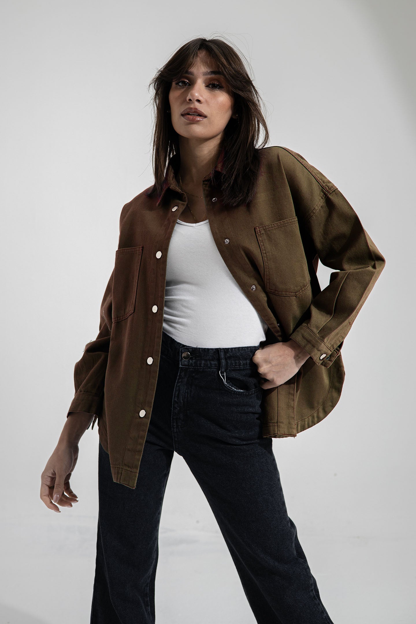 Brown Denim Light Jacket