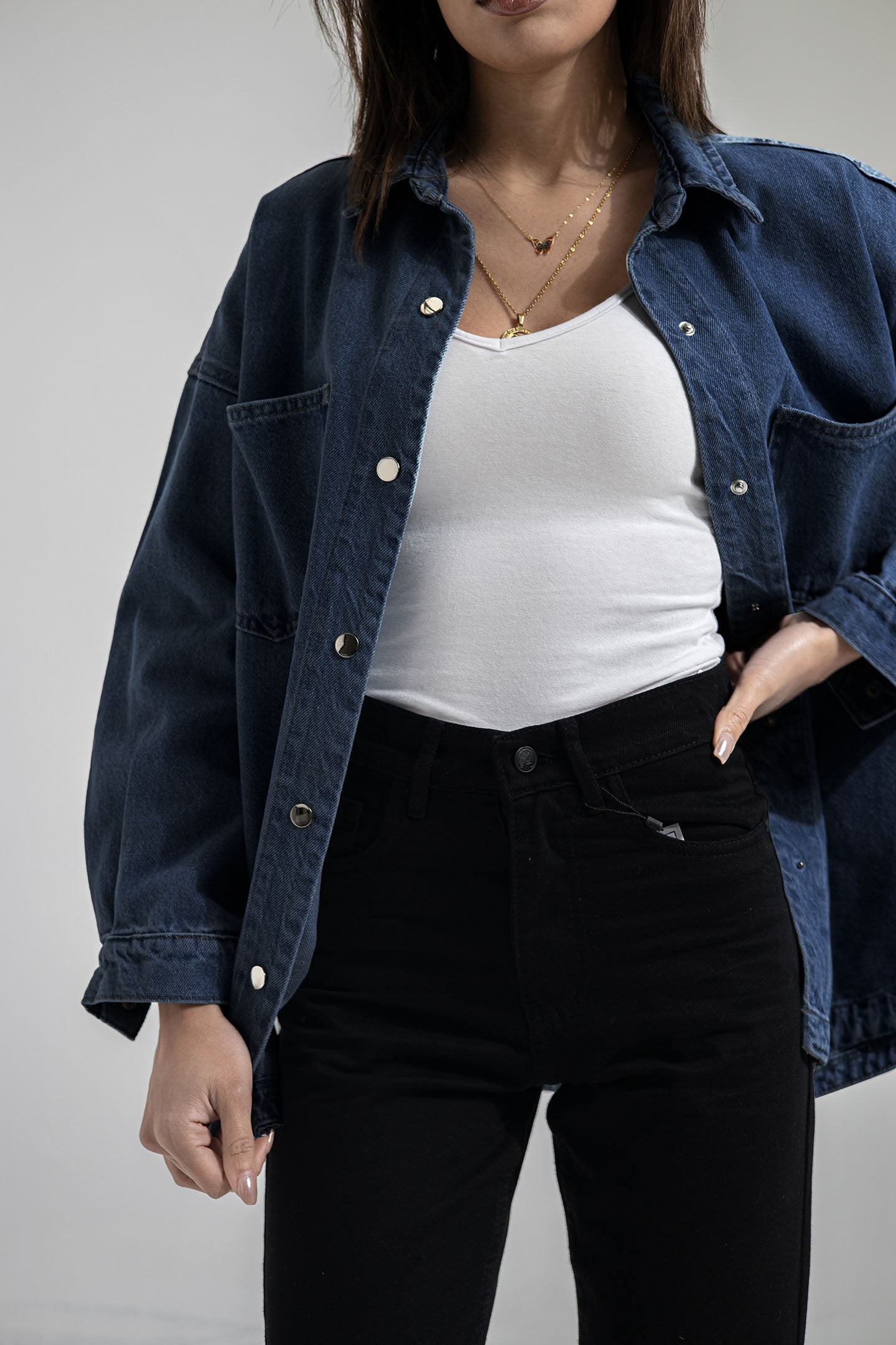 Navy Denim Light Jacket
