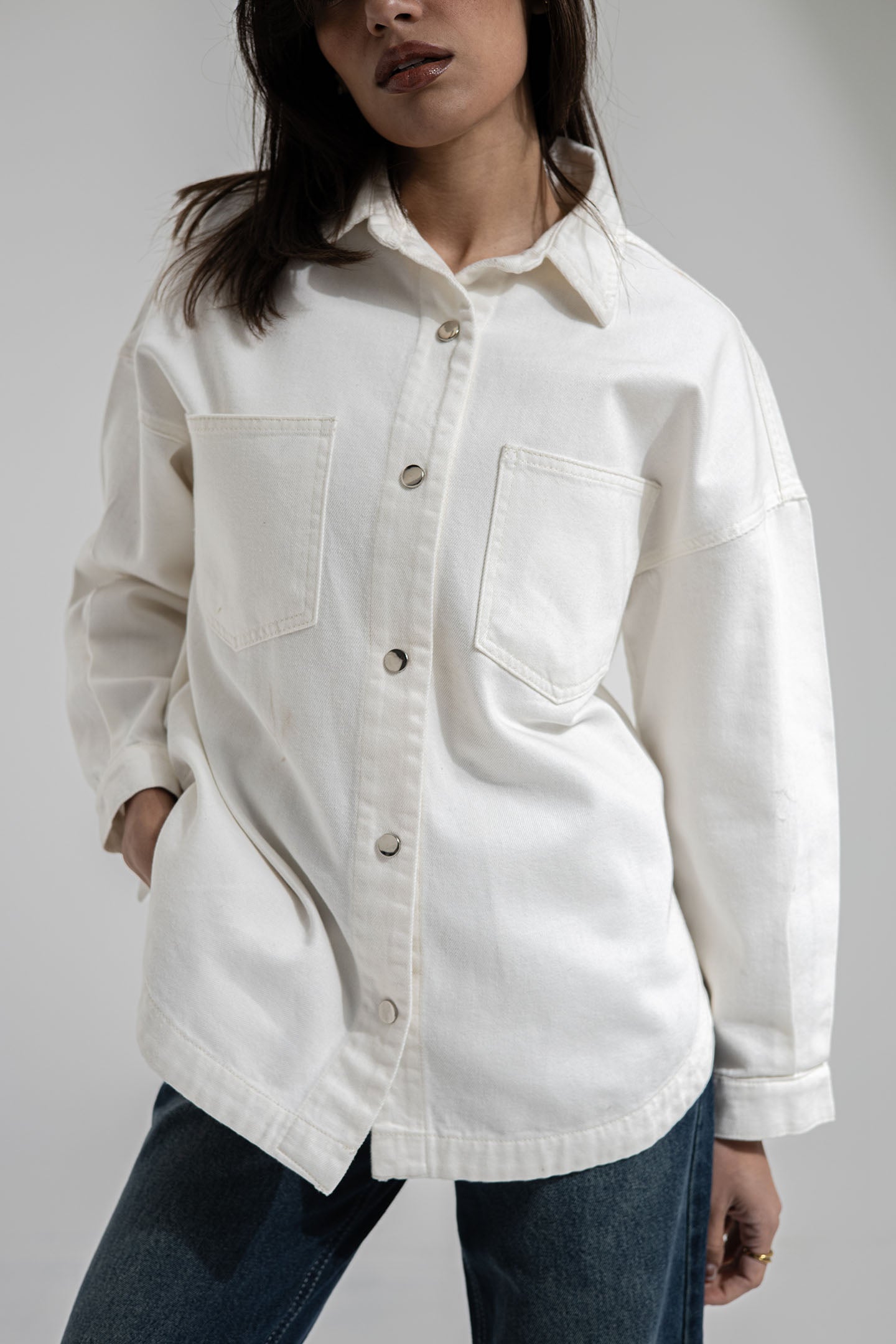 White Denim Light Jacket