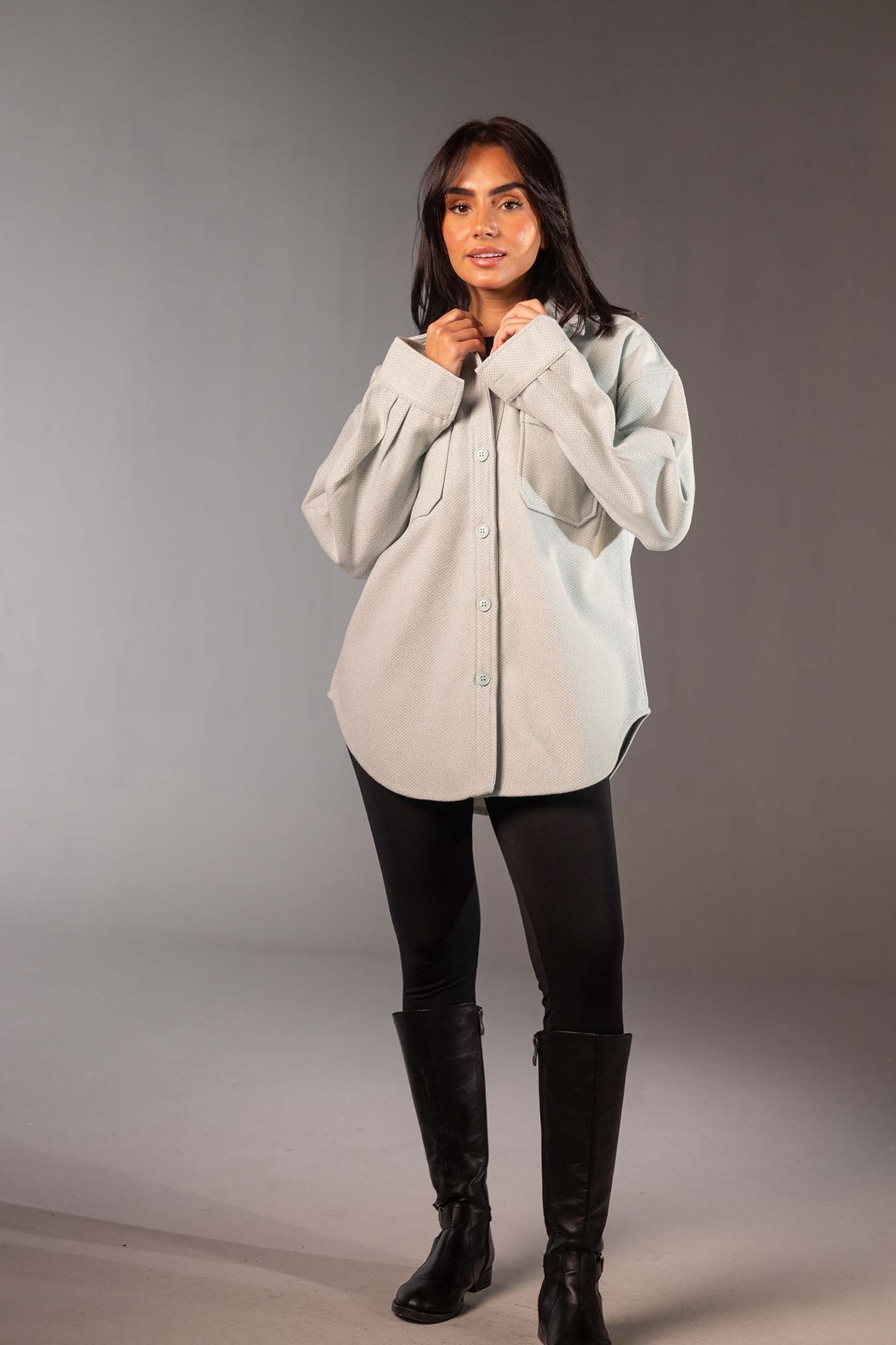 قميص صوف منت بقَصّة مريحة